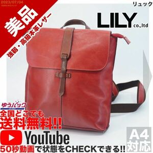 送料無料 即決 YouTube動画アリ 定価35000円 美品 リリー LILY 藤和コーポレーション リュック レザー バッグ