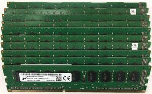 【2GB×10枚セット】低電圧版 M PC3L-12800E 計20GB 1R×8 or 2R×8 中古メモリ サーバー用 DDR3 ECC 即決 動作保証【送料無料】