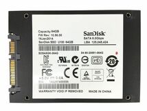 【5個セット】SanDisk SSD U100 64GB 2.5インチ SATA 6.0Gbps 中古動作品 1週間保証 即納 複数在庫あり【送料無料】_画像3