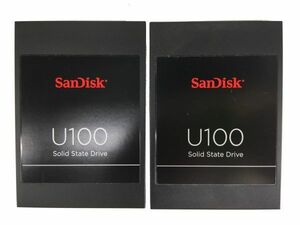 [2 piece set ]SanDisk SSD U100 64GB 2.5 -inch SATA 6.0Gbps used operation goods 1 week guarantee immediate payment several stock equipped [ free shipping ]