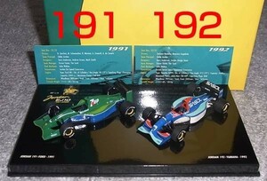 1/43 ジョーダンセット1 ジョーダン 191 192 ヤマハ 1991 1992 JORDAN チェザリス ガショー モレノ シューマッハ ザナルディ モデナ