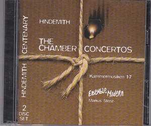 ★CD Hindemith;Chamber Concerto KAMMERMUSIK 1-7ヒンデミット:室内音楽 第1番~第7番 CD2枚組 *アンサンブル・モデルン