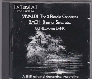 ★CD BIS Vivaldi.BACH Baroque works for flute and piccolo ヴィバルディ:ピッコロ協奏曲 *Gunilla von Bahrグニラ・フォン・バー