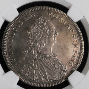 1754年 ドイツ レゲンスブルク 1/2ターラー 銀貨 アンティークコイン NGC AU Detailsの画像1