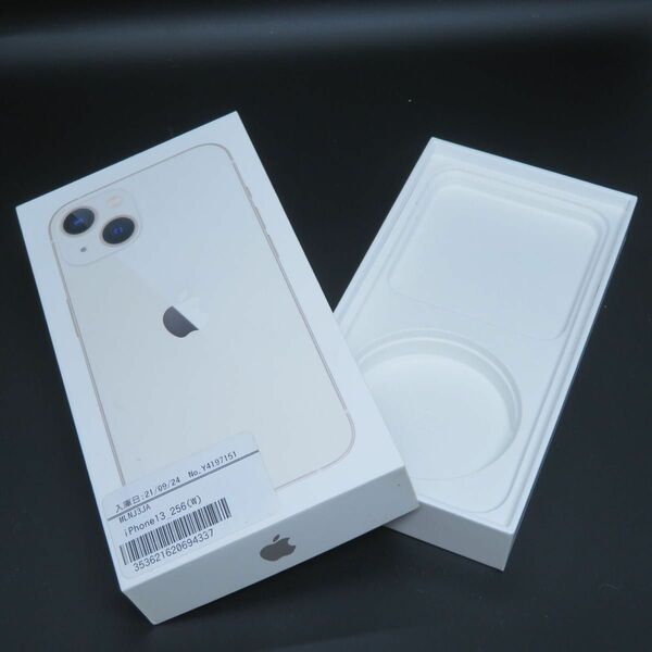 iPHONE13 　256GB　White 空箱のみ