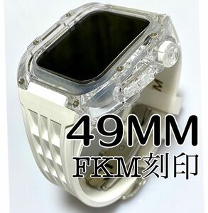 アップルウォッチ　49ミリ　バンド ラバーベルト カバー　Apple Watch ケース ultra 49mm メンズ ウルトラ　