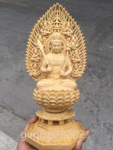 美品★極上の木彫 仏教美術 精密彫刻 仏像 手彫り 極上品 虚空蔵菩薩像