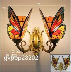 Art hand Auction Butterfly Stained Glass Lamp Stained Glass Pendant Light Wall Light Glass Crafts Luxury, Handcraft, Handicrafts, Glass Crafts, Stained glass