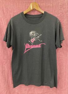 VINTAGE ヴィンテージ 80s Ibanez アイバニーズ US企画 プロモーション用 非売品 Tシャツ 楽器メーカー 企業 ギターメーカー