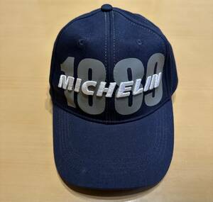 ミシュラン 1889 キャップ 新品未使用品 純正 Genuine Michelin Racing 1889 Embroidered Logo Peaked Baseball Cap Dark Blue