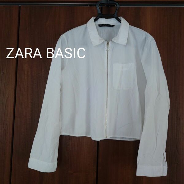 ZARA BASIC ホワイトジャケット L
