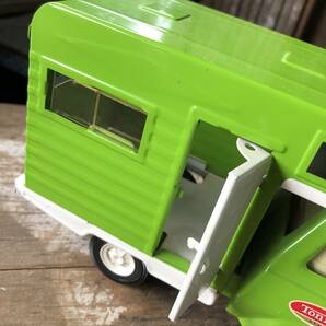 即決価格 ヴィンテージ USA Tonka キャンピングカー キャンパー キャンプ トラック 働く車 グリーンの画像6