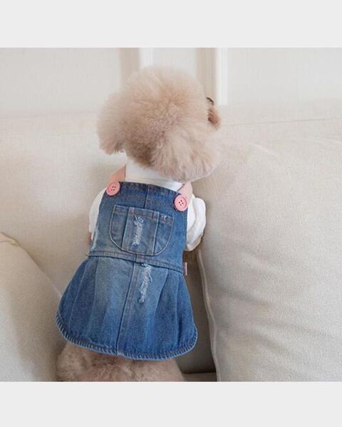 デニム ワンピース 犬服