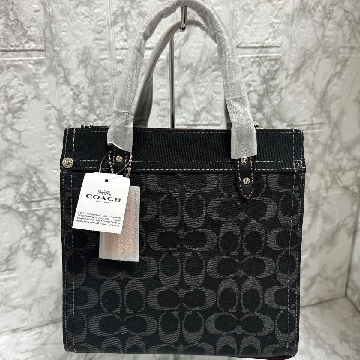 COACH 新品】ミニ ノリータ バッグ チャーム・シグネチャー デニム