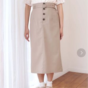 【NICE CLAUP】ベルト付き ロングスカート