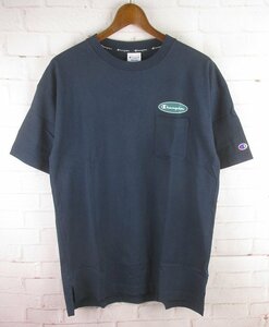 LST9910 Champion チャンピオン ポケット付き Tシャツ C8-T314 MEDIUM 未使用 ネイビー（クリックポスト可）