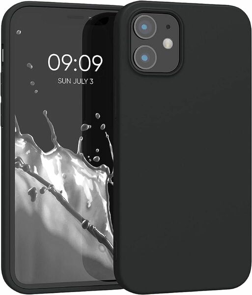 kwmobile スマホケース 対応: Apple iPhone 12 mini ケース - 黒色マット 