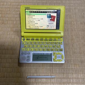 [ computerized dictionary ]*CASIO* EX word XD-A4800 yellow color Casio eks word English britain britain peace britain English-Japanese dictionary # used operation verification ending 