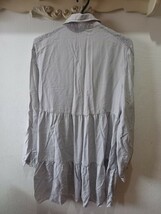 ZARA ザラ ティアードチュニック グレー系 S ミニワンピース_画像3