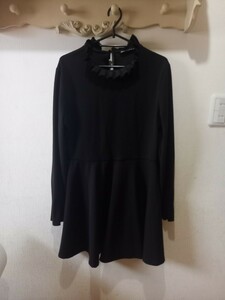 ZARA ザラ 首元フリル チュニック ミニワンピース M 