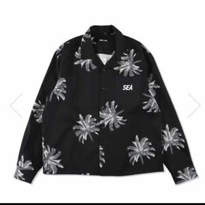 wind and sea PALM TREE OPEN COLLAR SHIRT XL