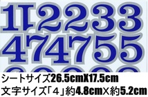 /防水 数字 ステッカー 2点 セット ナンバー カウント スマホ タブレット 背番号 ゼッケン ネーム ヘルメット キャラクター TS-116NSX2_画像7