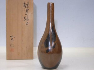 * Shimizu six ..... cheap rice field all .(....) work (..)[ crane neck one wheel raw also box ] peace modern! maximum diameter 8.8cm height 23.3cm calibre 1.5cm tea utensils flower go in 