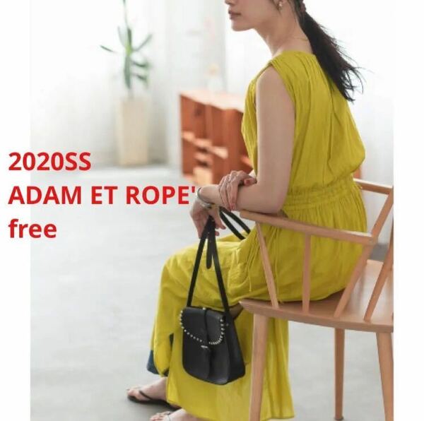 未使用＊ドラマ着用あり ADAM ET ROPE' インド綿ギャザーマキシワンピ 大人カジュアル