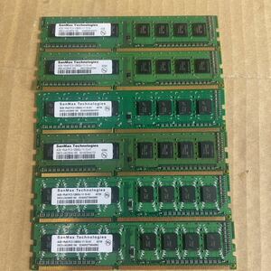 (513)SANMAX 1Rx8 PC3-12800U 4GB DDR3 デスクトップ用 メモリ/ 6枚セット