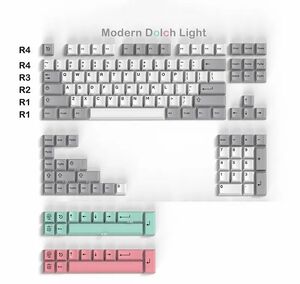 Cherryプロファイル ダブルショット キーキャップセット Modern Dolch Light