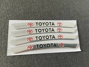 ★トヨタ TOYOTA★36★ ホイールリムステッカー 装飾バッジデカールスタイリング 傷を隠す 4枚セット 90ｍｍ アルミ 車用