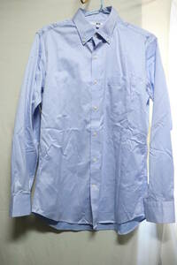 今だけ限定SALE24/1/15ユニクロBD長袖シャツ水色/ブランド良品高品質重宝M