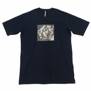 G04237 新品 21SS RIPVANWINKLE/フォト Tシャツ 【サイズ：4】 ネイビー RW-329 リップヴァンウインクル