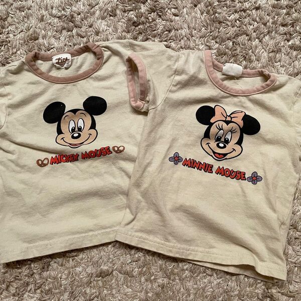 ミッキーミニー Tシャツ 90