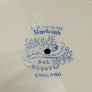 【未使用】BURLEIGH WARE バーレイ ケーキスタンド ティースタンド 2段 BLUE ASIATIC PHEASANT アフタヌーンティー ホワイト/ブルー (S)の画像4