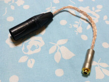 4.4mm5極 (メス) → XLRコネクタ 4ピン 変換ケーブル PCOCC 16芯 ブレイド編み 16cm WM1A / 1Z ZX300 Fiio M15 ZX507 Cayin N8 R2R2000_画像1