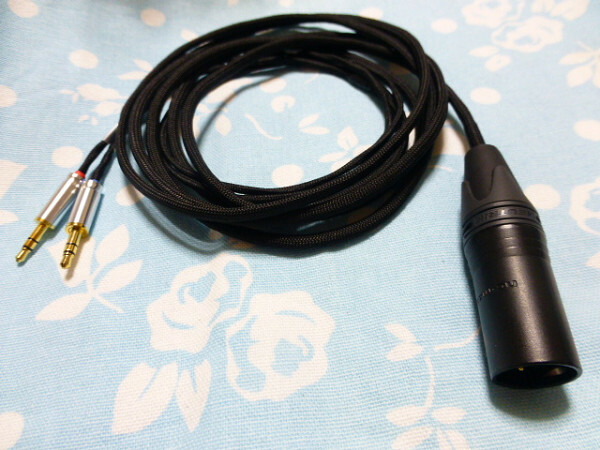 SONY MDR-Z7 (M2) MDR-Z1R EAH-T700 用ケーブル MOGAMI 2944 長め 200cm XLR コネクタ 4ピン (長さ、コネクタ、カスタム対応可能)