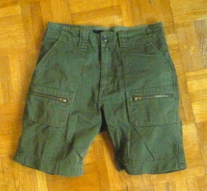 Tomorrowland MACPHEE McAfee shorts military Work bush olive green Baker cotton size 34