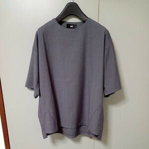 *HARE*BIG Silhouette switch pull over shirt * gray Hare tops T-shirt cut and sewn 