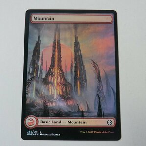 MTG 美品 【山（フルアートFOIL）】 （コモン） ファイレクシア：完全なる統一 ONE 英 50枚迄の画像1