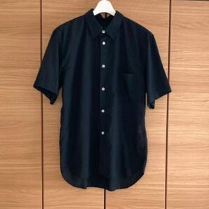 COMME des GARCONS HOMME DEUX 半袖 ポリ縮絨シャツ コムデギャルソン オム ドゥ CDG HOMME SHIRT FOREVER BLACK PLAY JUNYA WATANABE MANの画像1