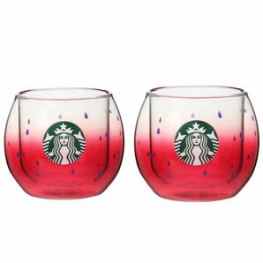 2個セット 新品スタバ 公式オンライン箱入り 耐熱ダブルウォールグラススイカ237ml スターバックス STARBUCKS ペア