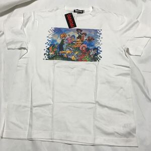 デジモンアドベンチャー(キャラクター)　集合 Tシャツ □ホワイト　Mサイズ 新品未使用　タグ付き　バンダイ　公式アイテム