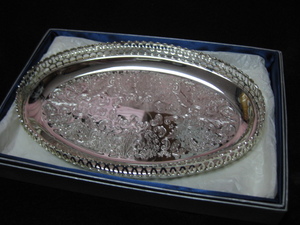 * new goods unused * silver color equipment ornament tray *
