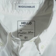 M0519f63　▼MADISONBLUE マディソンブルー▼　B.D SHIRT DRESS HAND ST コットン シャツワンピース ホワイト 01 / 白 長袖 春～秋_画像6