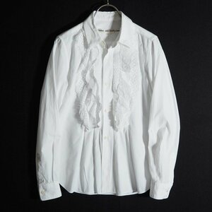 M0323f68 VCOMME des GARCONS Comme des Garcons VAD1998 Vintage cotton race frill shirt white GB-10017S season less 