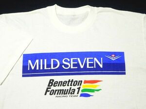 ★当時物!!新品♪ベネトンフォーミュラ1★ヴィンテージTシャツ/Benetton Formula1 F-1ルノービンテージマイルドセブン半袖シャツ80's 90's