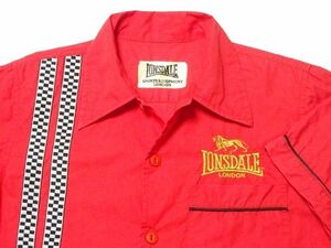 * long z Dale * short sleeves shirt S/ checker flag LONSDALE men's mozbo- ring shirt jersey 