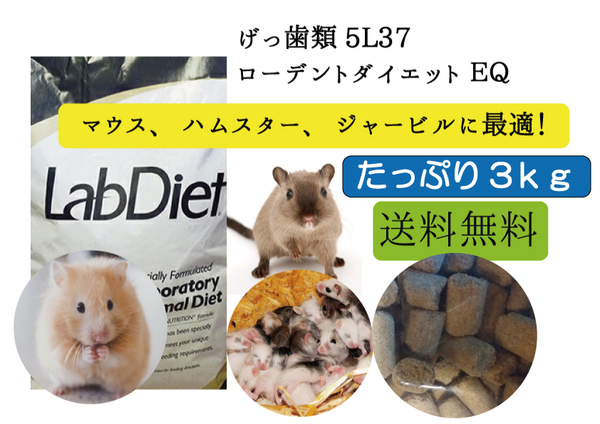 【大特価 値下げセール中】3ｋｇ【ハムスター、マウス用 エサ】ローデントダイエット ＥＱ　 5L37 Lab Diet　