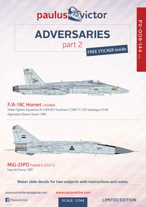 PaulusVictor ポーラスヴィクター PV008-144 ADVERSARIES part 2 F/A-18C MiG-25PD 1/144 デカール